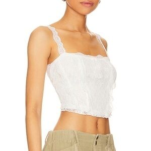 More To Come Eloisa Cami Top White